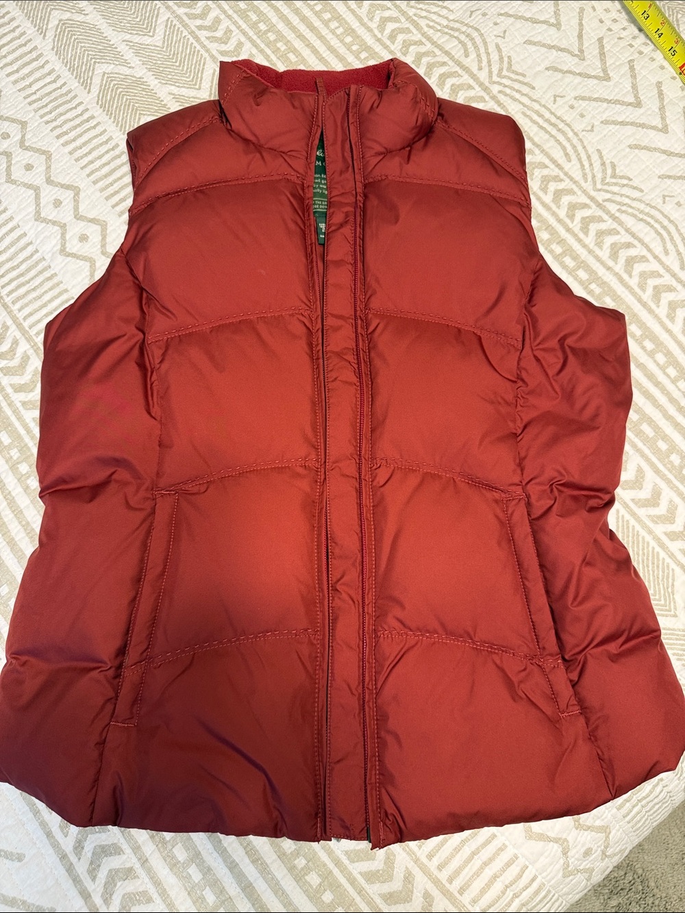 Eddie Bauer Brick Red Quilted Puffer Vest
